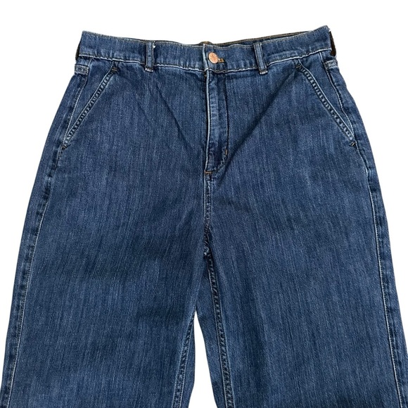 J. CREW Denim Wide Leg Trouser Jeans Elevated Casual Retro 70s Style BL905 Sz 28 - Picture 3 of 12